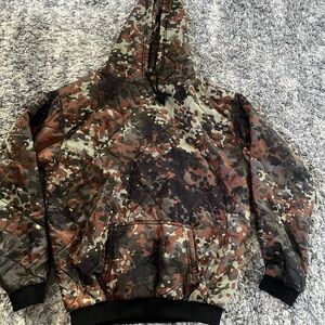 Zero Foxtrot Camo Nylon Lightweight Quilted Hoodie Pullover Men’s Sz S